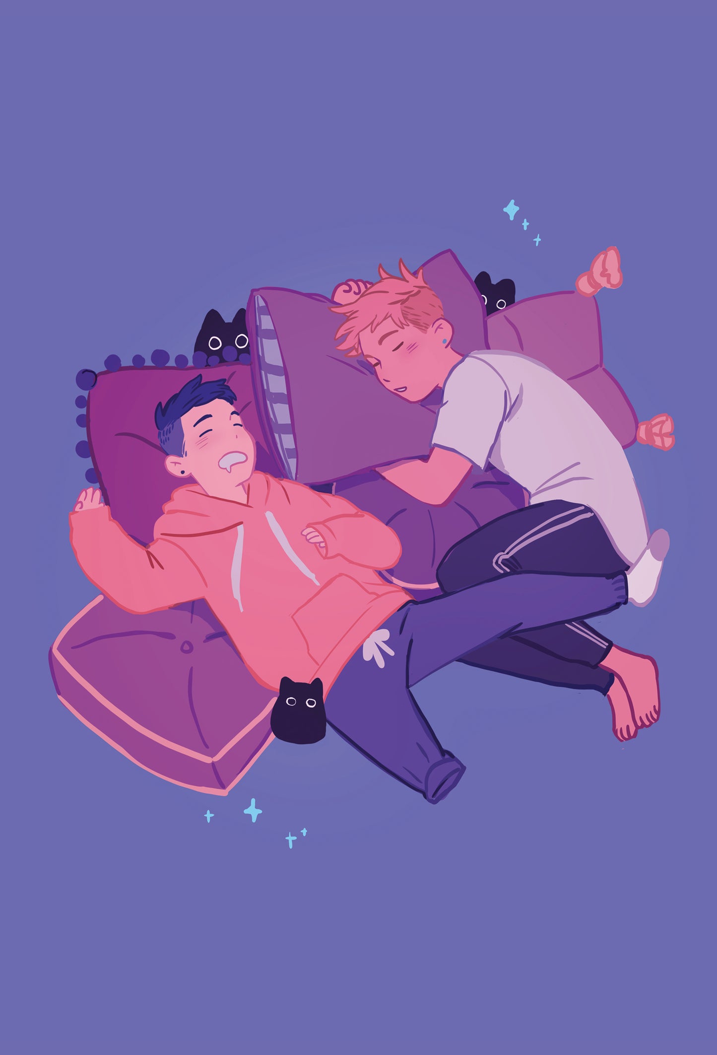 Sam and Ashley Sleep Postcard