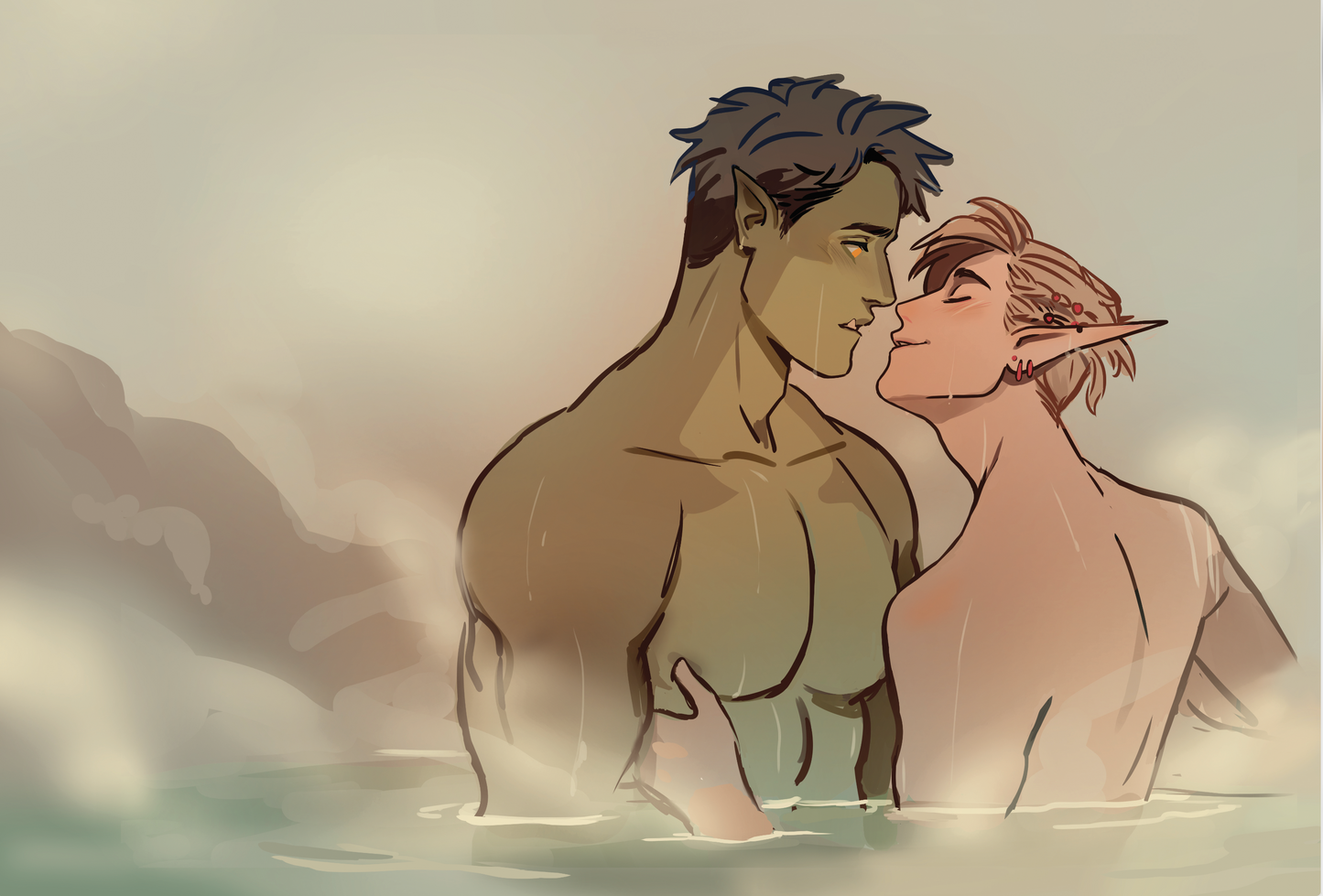 Tokki and Pyotr Postcard