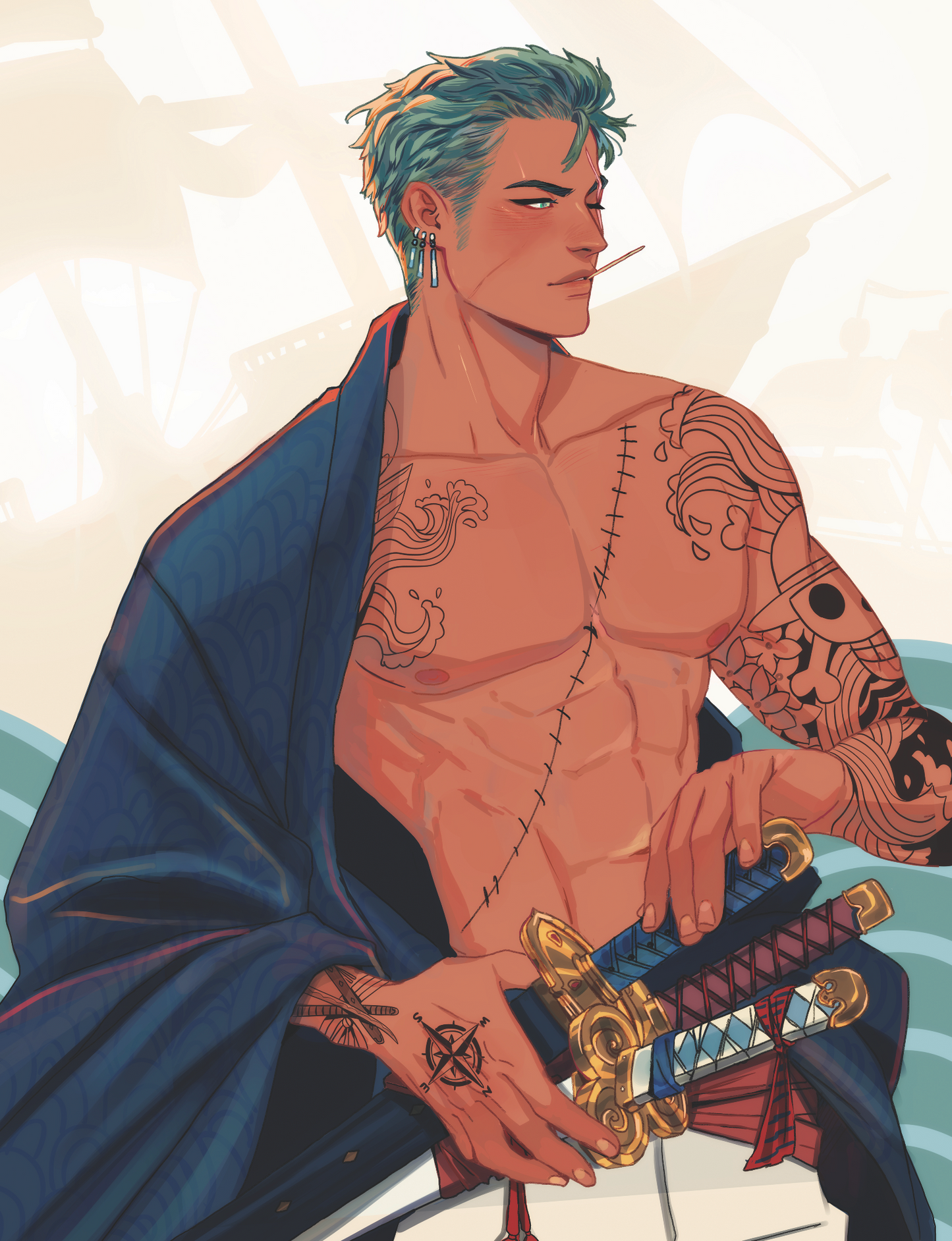 OP Zoro Postcard