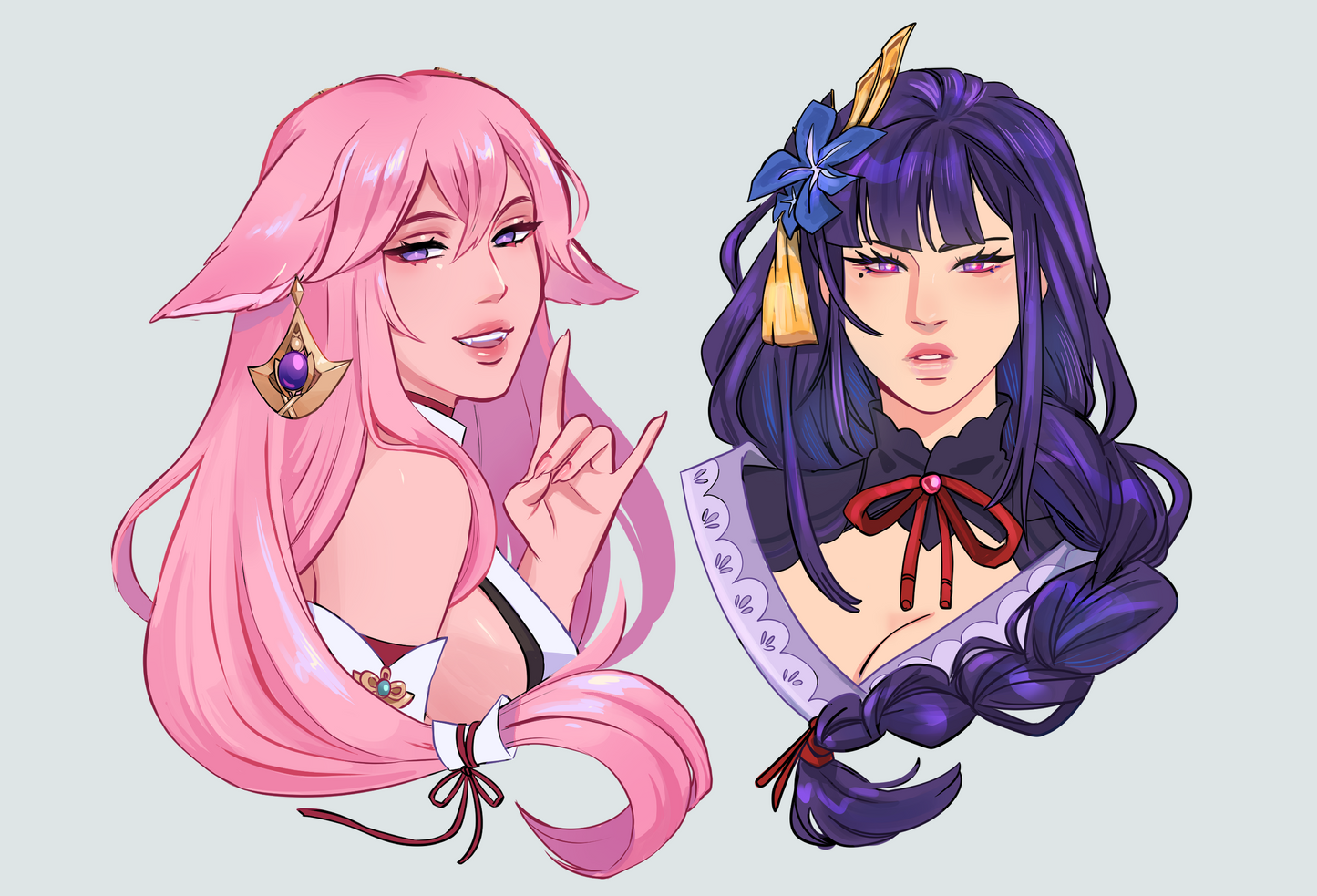 Shogun and her Priestess Charm